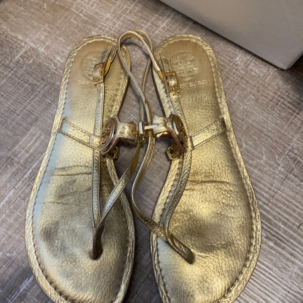 Gold Tory Burch sandals